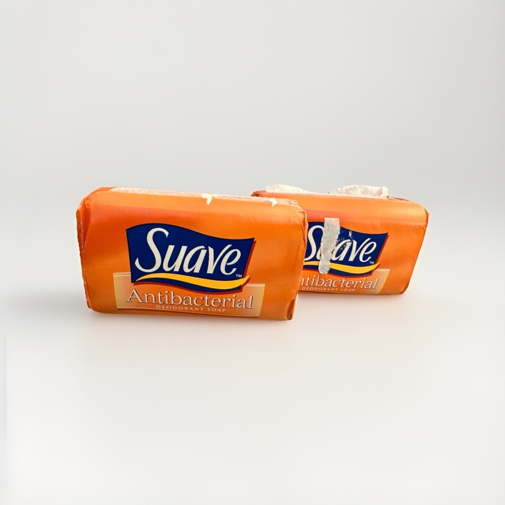 Vintage Nos Suave Antibacterial Soap 4.5oz Bar 2000 2 Bars